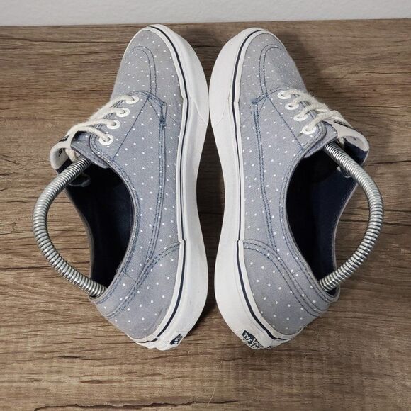 Vans Chambray Women's Casual Shoes Size 8.5 Blue/Polka Dot - Picture 5 of 8
